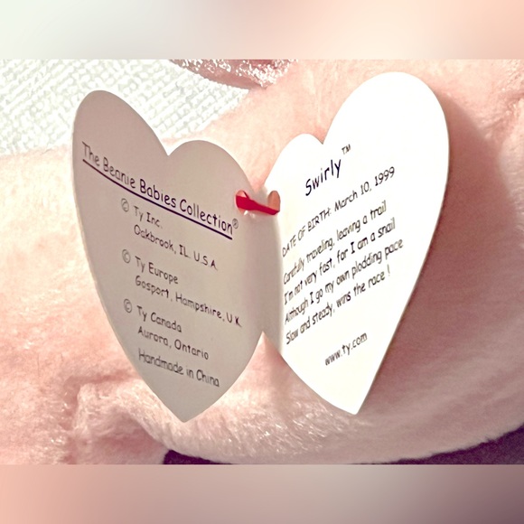 Snail Retired 1999 Ty “Swirly” Beanie Baby Plush Stuffed Animal Collectable Rare - Picture 13 of 14